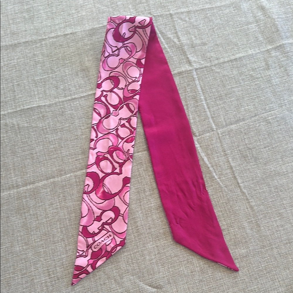Coach Pink Silk Scarf